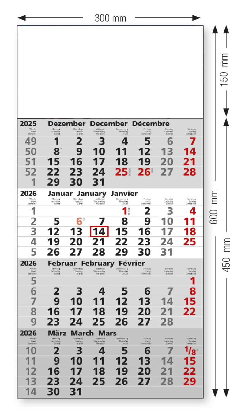 4-Monats-Kalender