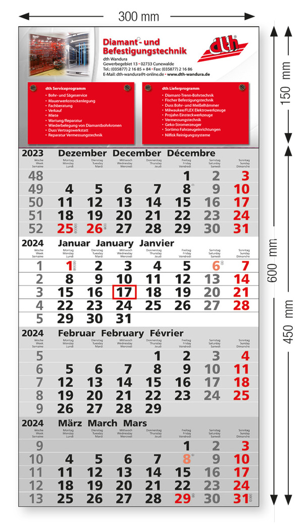 4-Monats-Kalender