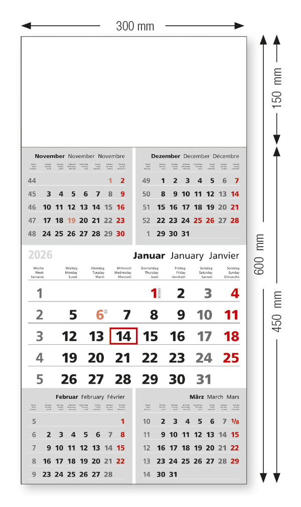 5-Monats-Kalender