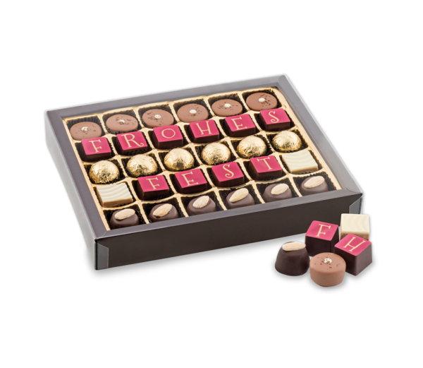 Süßer Pralinengruß Frohes Fest