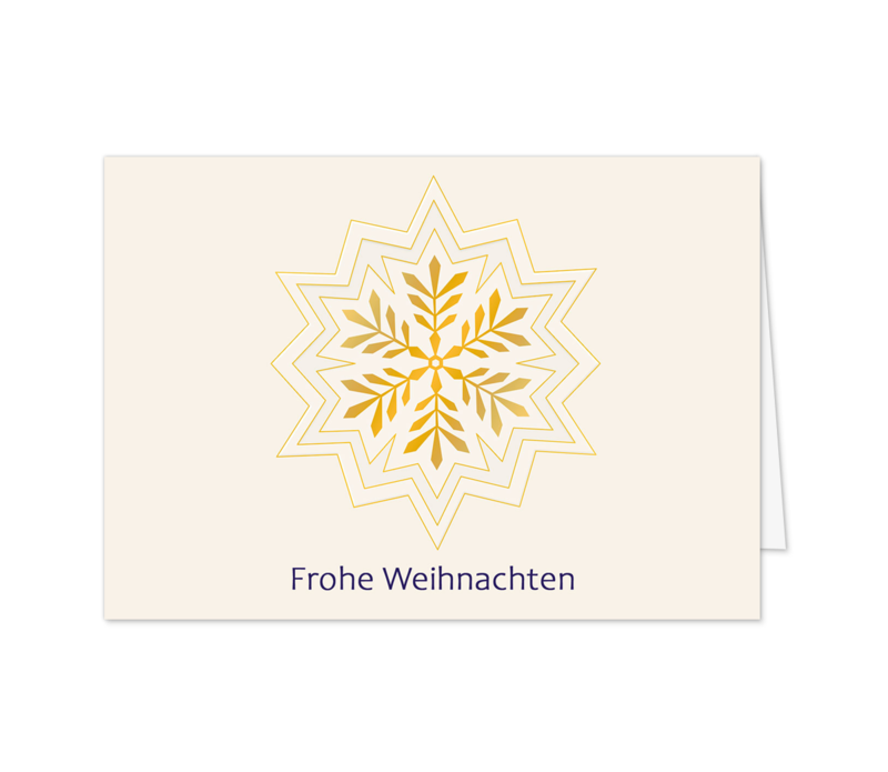 Flocke auf dezentem Stern