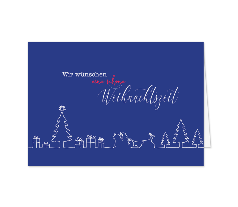Silhouette auf Blau