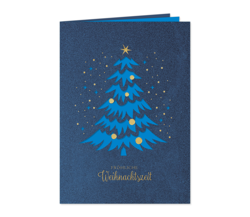 Schau durch den Baum-Blau