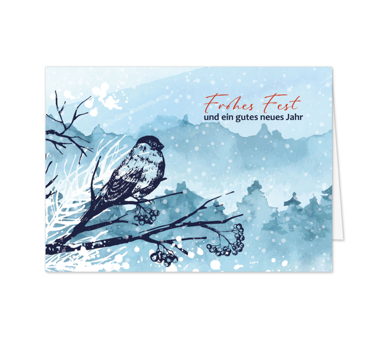 Einzelner blauer Vogel