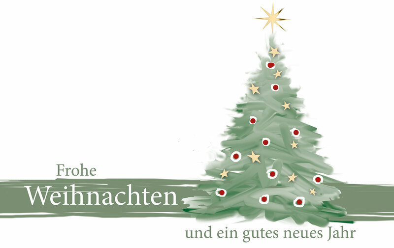 Aquarellbaum in Grün