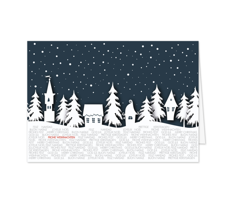 Scherenschnitt im Schnee