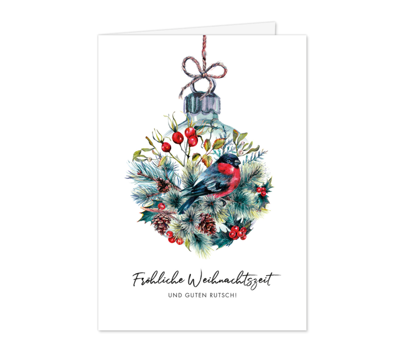 Dompfaff-Weihnachtskugel