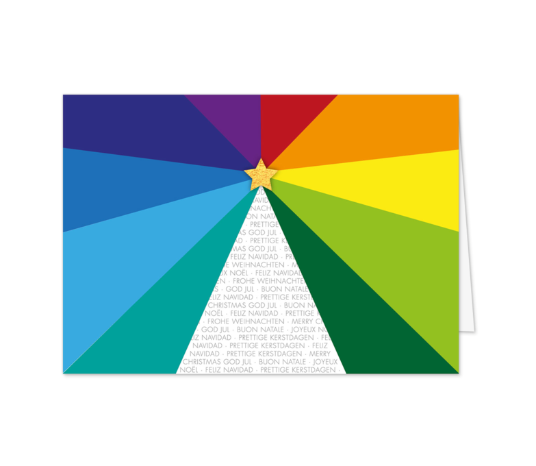 Karte: Dreiecksbaum im Regenbogen