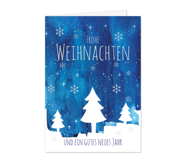 Karte: Drei Bäume auf Schneestufen