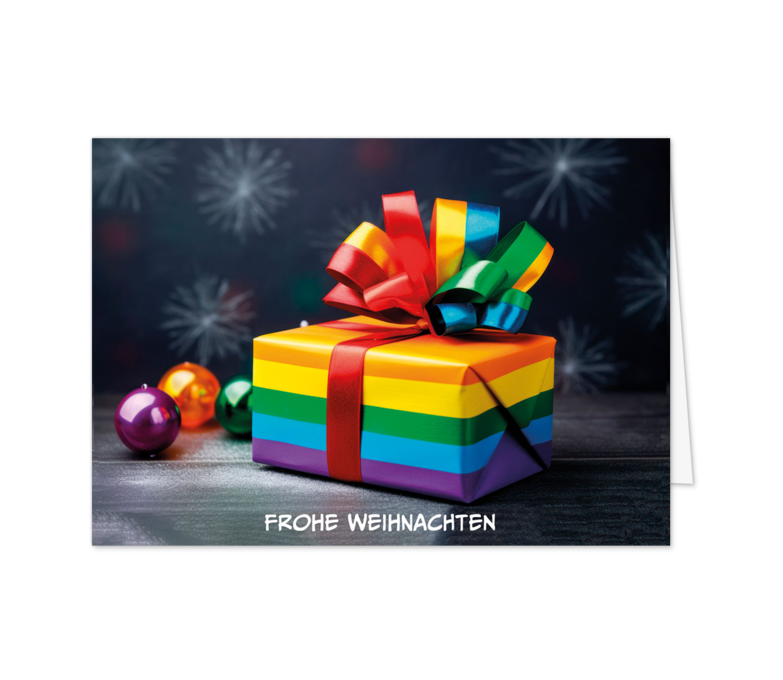 Karte: Regenbogengeschenk