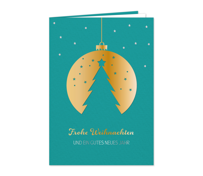 Karte: Baum in Kugel