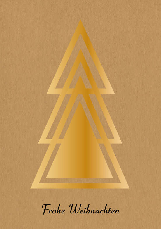 Grußkarte: Schachtelbaum