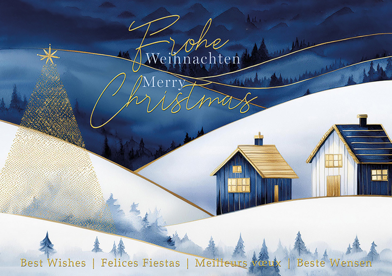 Grußkarte: Besinnliche Weihnachtsnacht