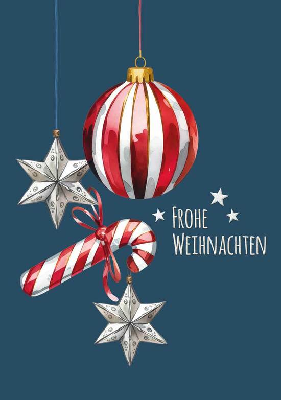 Grußkarte: Retro Xmas