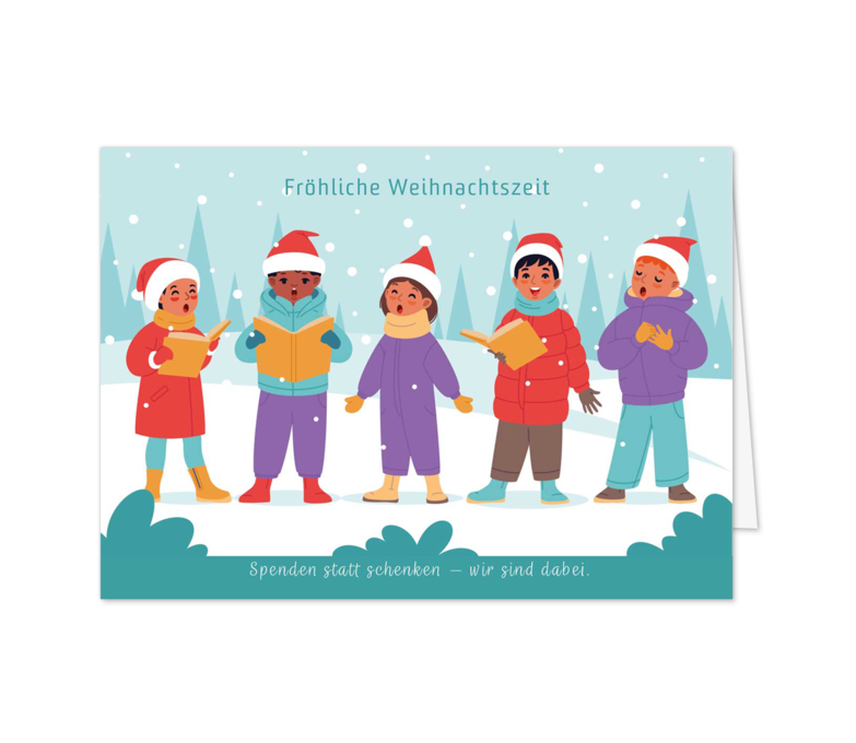 Karte: Kinder singen