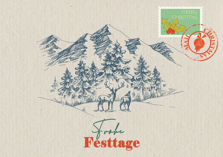Grußkarte: Christmas Postcard