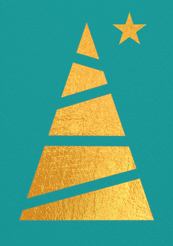 Weihnachtskarte: Stolzer Wickelbaum