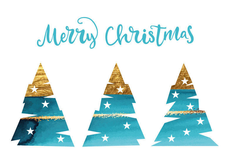 Weihnachtskarte: 3 x ZickZack