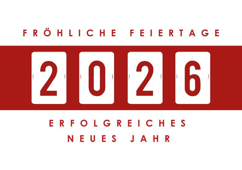 Weihnachtskarte: Digitaler Kalender 2026