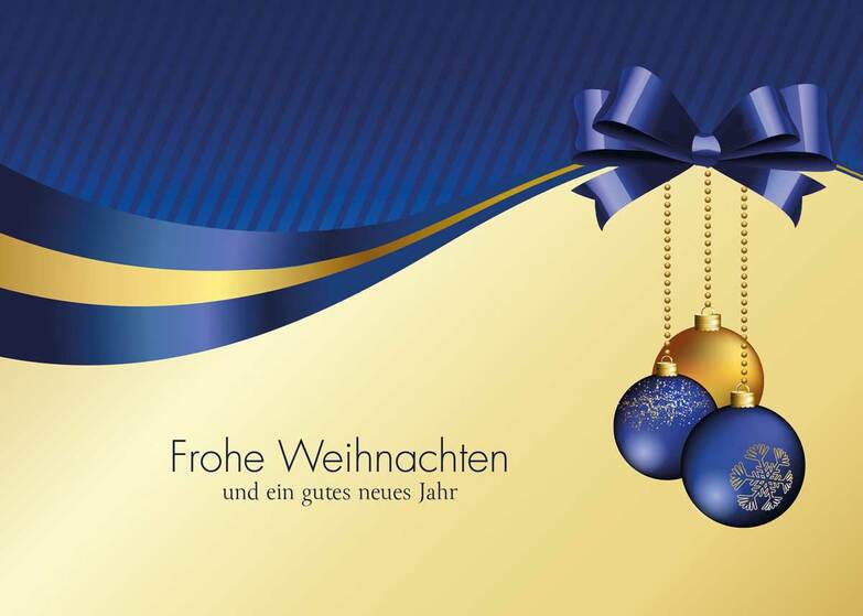 Weihnachtskarte: 3 Kugeln