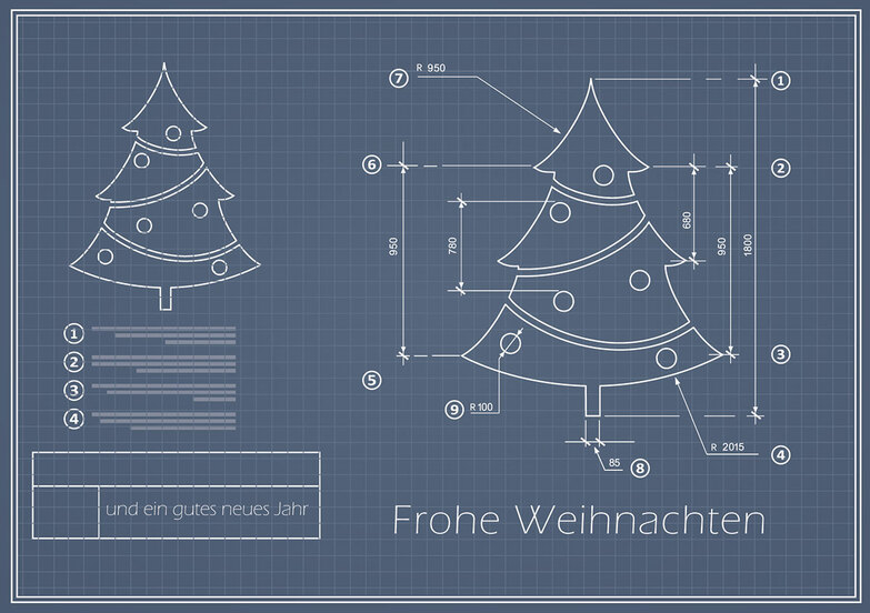 Grußkarte: Plan