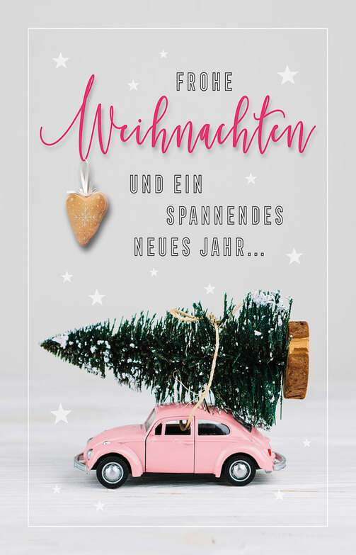 Weihnachtskarte: Auf´s Dach