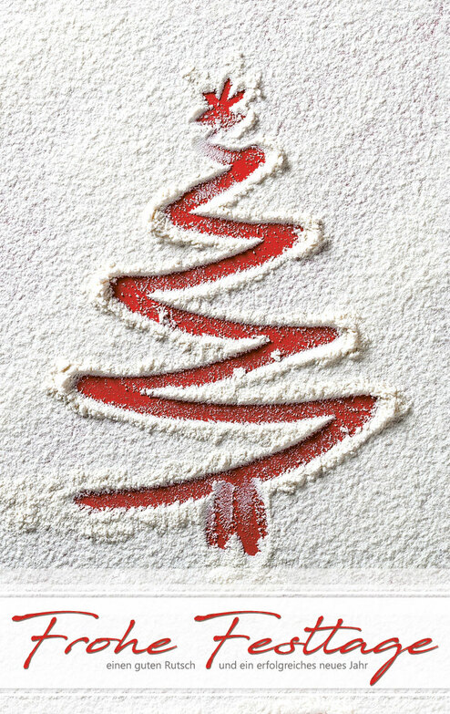 Weihnachtskarte: Schnee-Baum