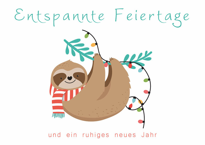 Weihnachtskarte: Hang on