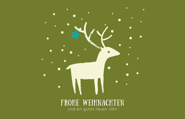 Grußkarte: Stimmungsvoller Hirsch