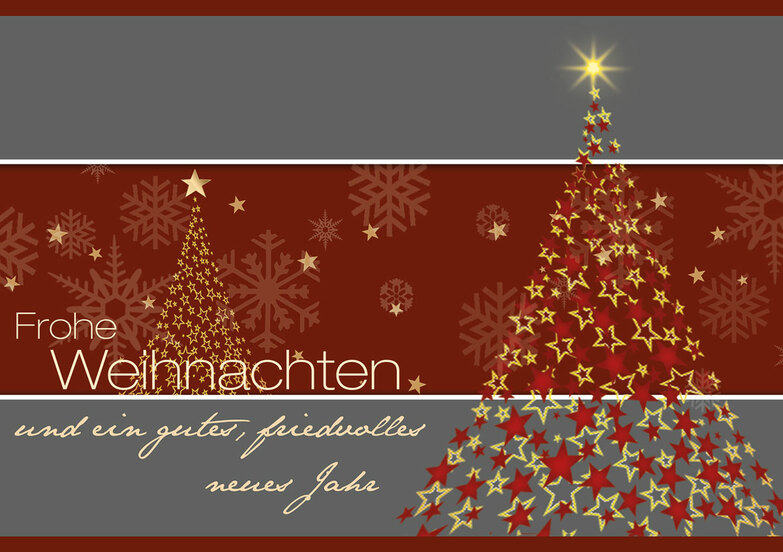 Weihnachtskarte: Sternenbaum