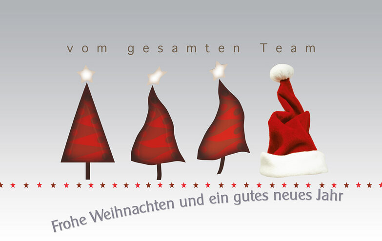 Weihnachtskarte: Nikolaus-Team
