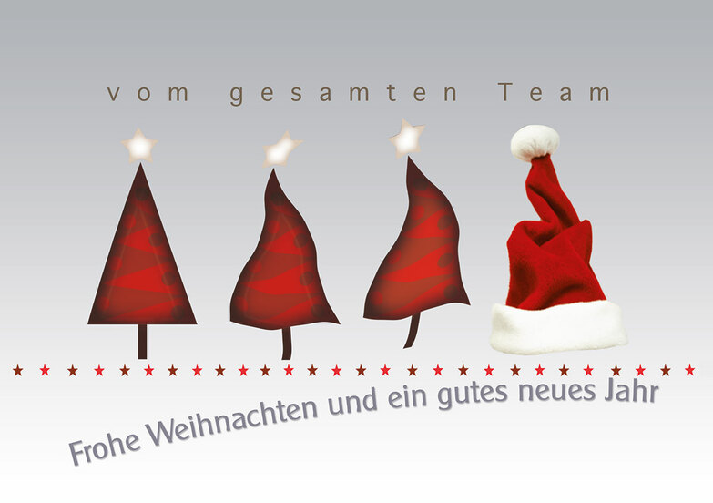 Weihnachtskarte: Nikolaus-Team