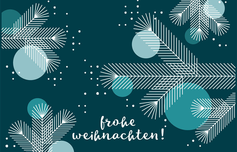 Weihnachtskarte: Klare Formen