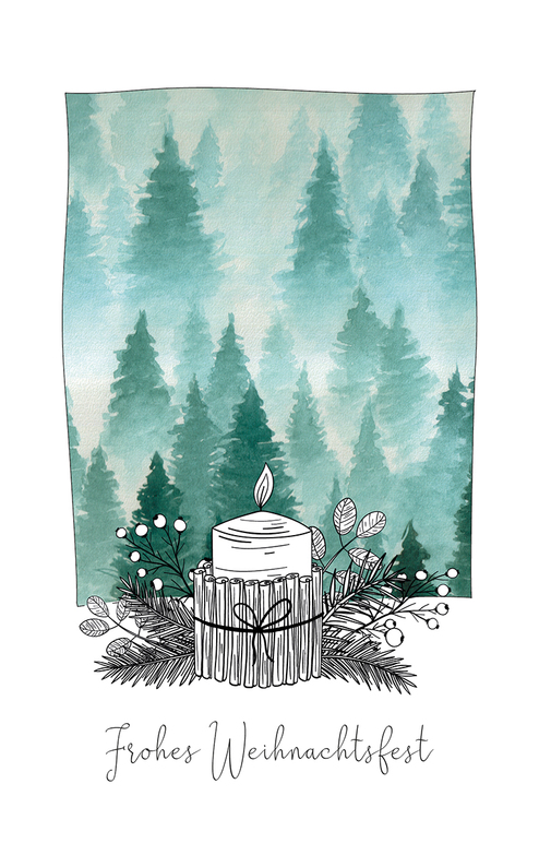 Grußkarte: Wunderbarer Wald