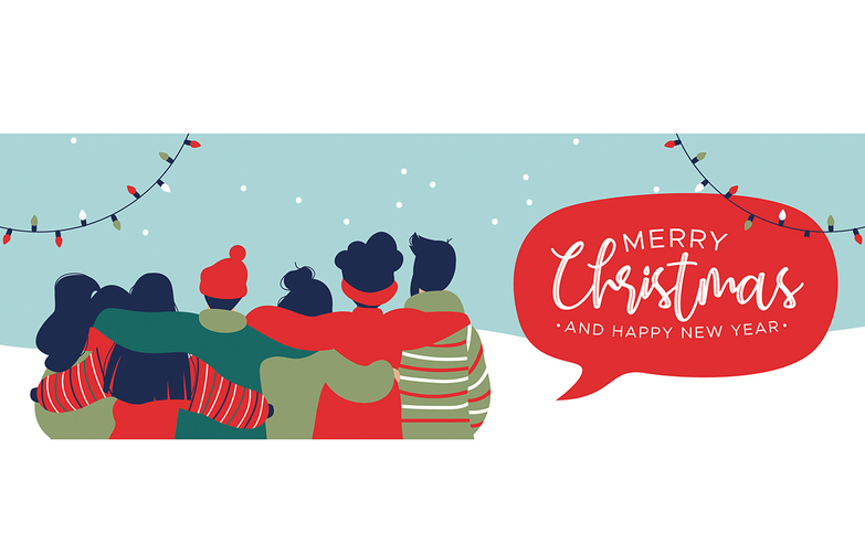 Weihnachtskarte: Zusammen