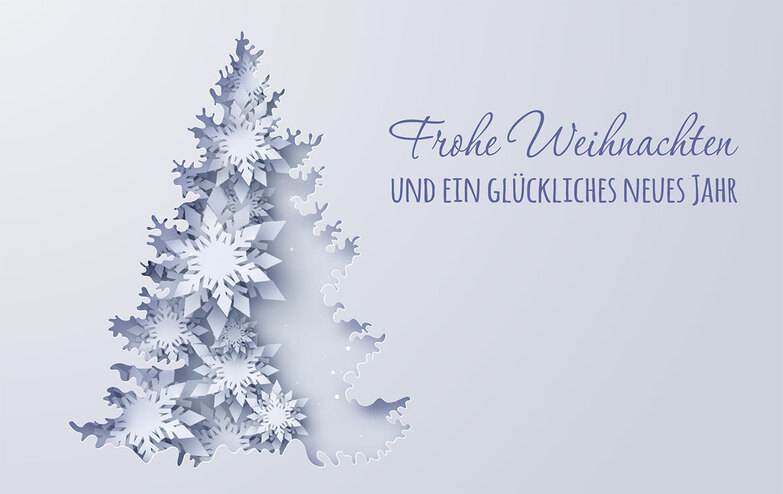 Weihnachtskarte: Fransenbaum