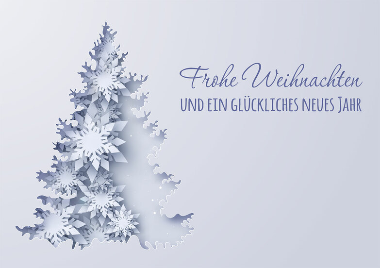 Weihnachtskarte: Fransenbaum