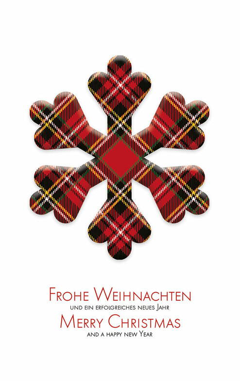 Weihnachtskarte: Karierter Stern