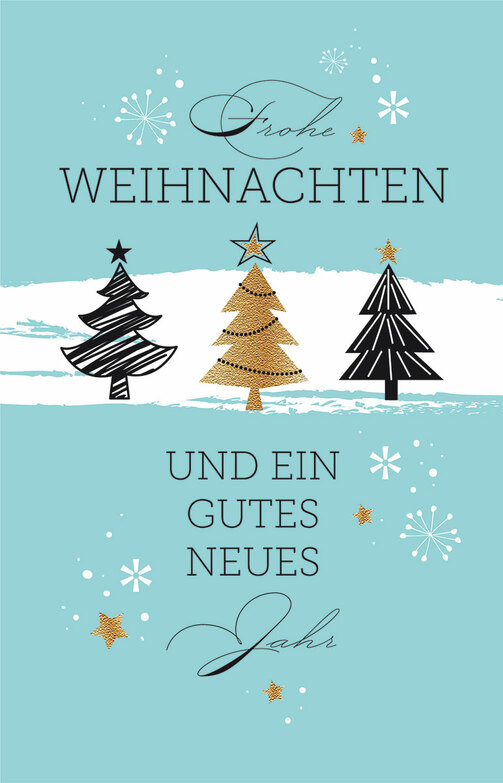 Weihnachtskarte: Dreierreihe
