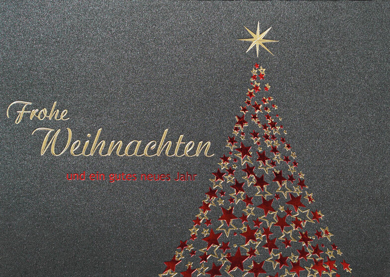 Weihnachtskarte: Sternenkleid