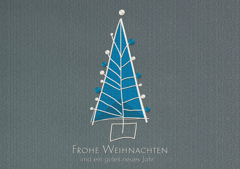 Weihnachtskarte: Weihnachtsbaum modern