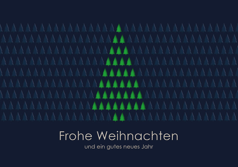 Weihnachtskarte: Tree of Life Grün