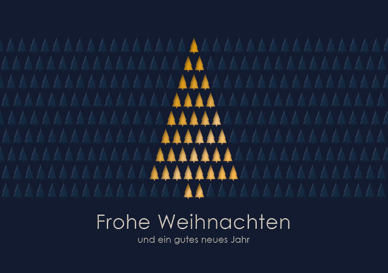 Weihnachtskarte: Tree of Life - Gold