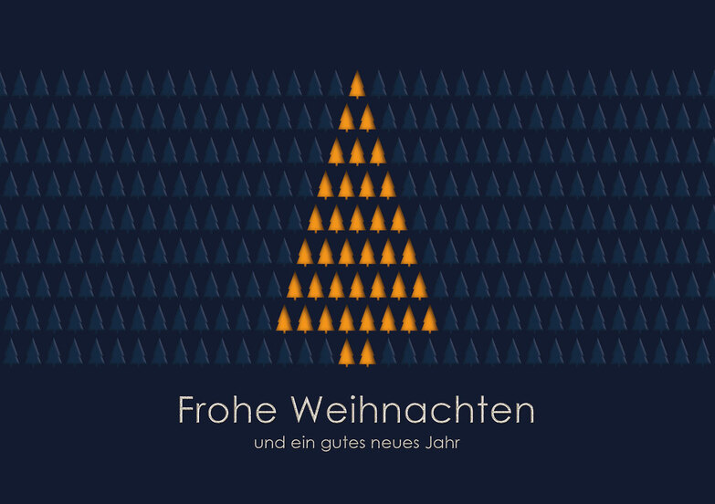 Weihnachtskarte: Tree of Life Orange