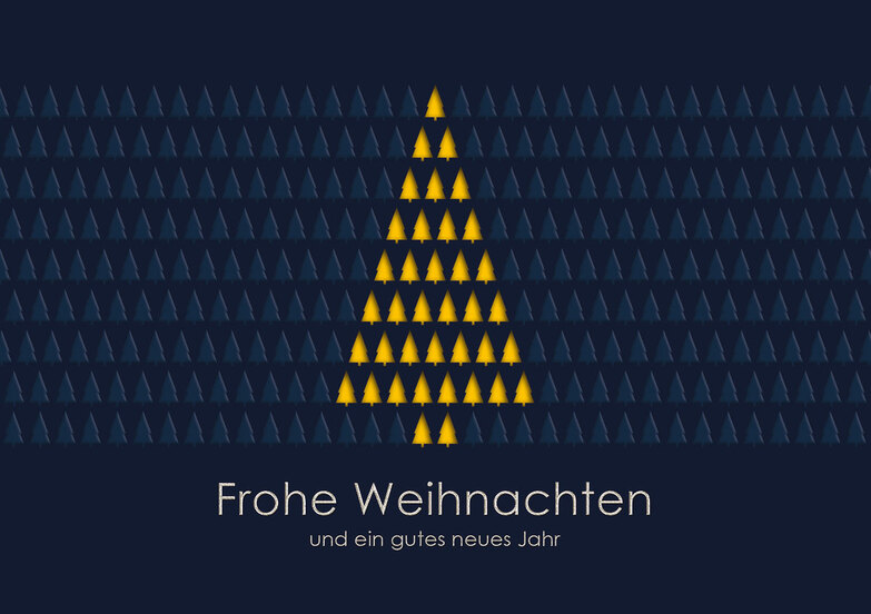 Weihnachtskarte: Tree of Life Gelb