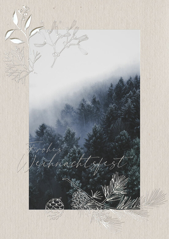 Grußkarte: Bergwald