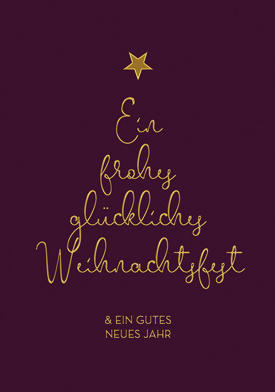 Weihnachtskarte: Golden Letters