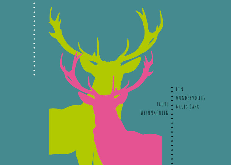 Weihnachtskarte: Neon is the new black
