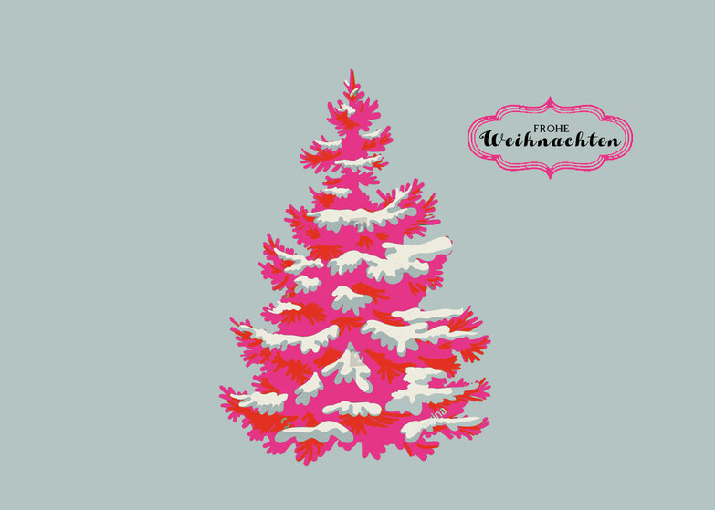 Weihnachtskarte: Tanne