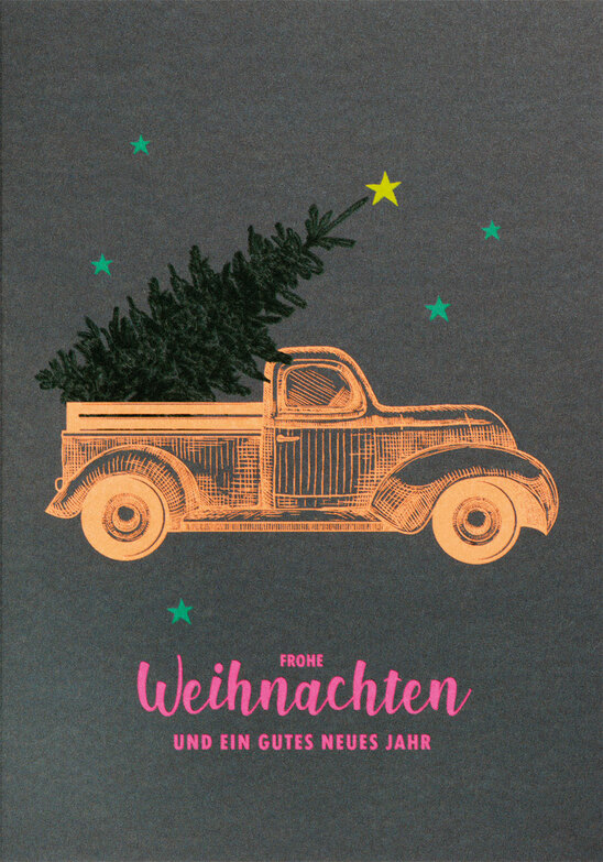 Weihnachtskarte: PickUp